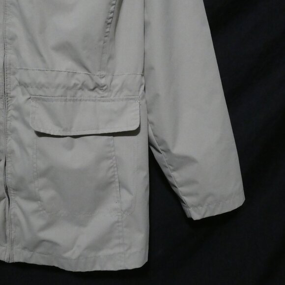 IZOD | large | Beige Hooded Jacket With Plaid Lining | Removeable Hood - Picture 8 of 15